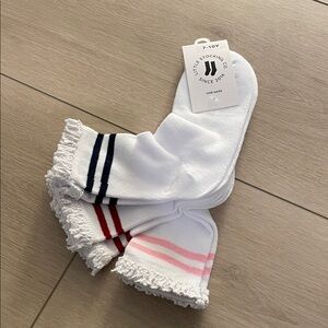 Little Stocking Company Midi Classic Stripe Socks, 7-10 Years, NWT